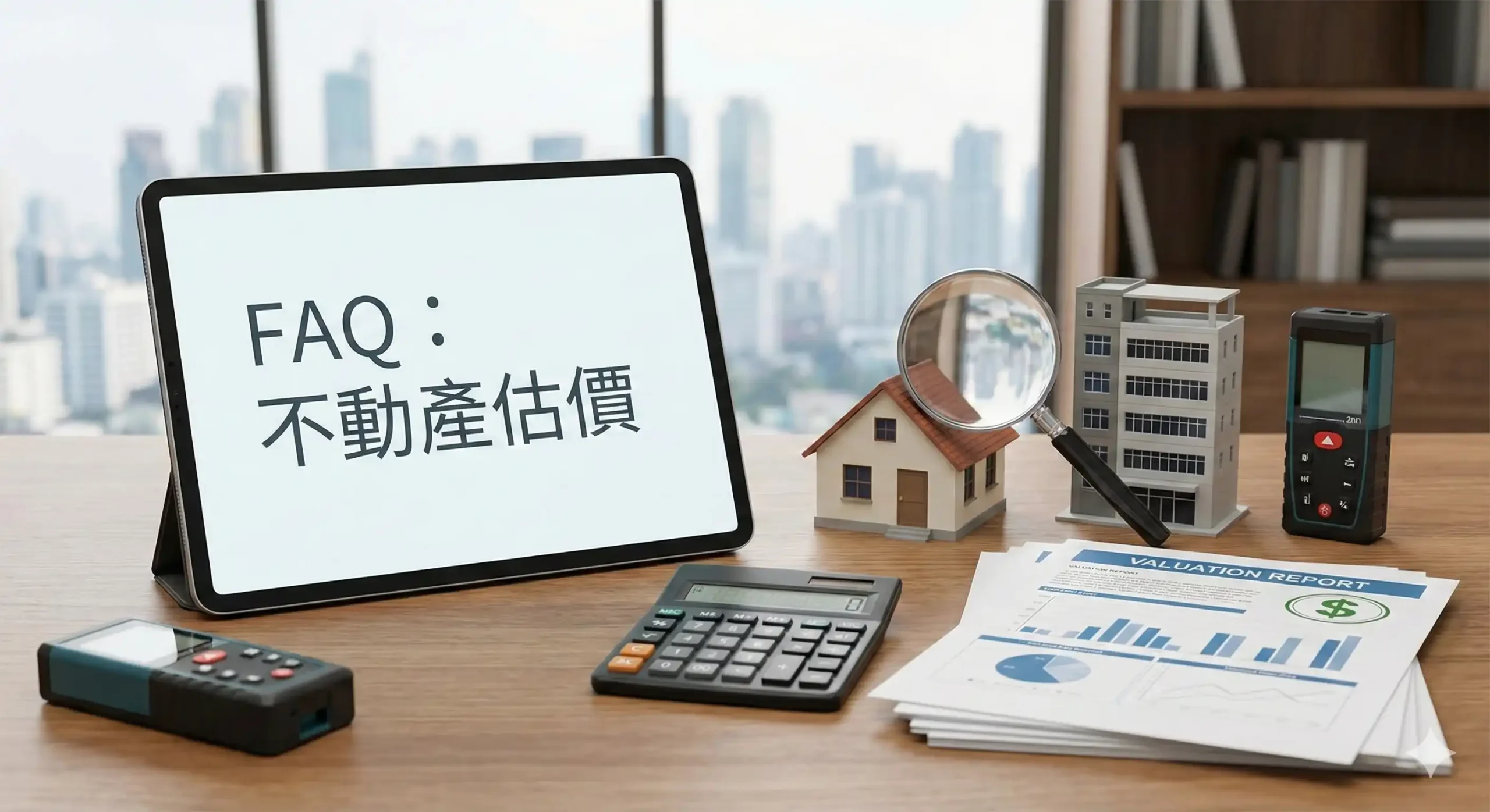 專業不動產估價服務示意圖。展示如何透過精確的鑑價報告，評估土地整合開發與都更、危老重建前後的權利價值變化。此估價數據是進行申辦土地使用變更繳納回饋金，以及後續土地、店面、商辦仲介買賣租賃定價的重要依據，確保資產交易的公平性與獲利最大化。